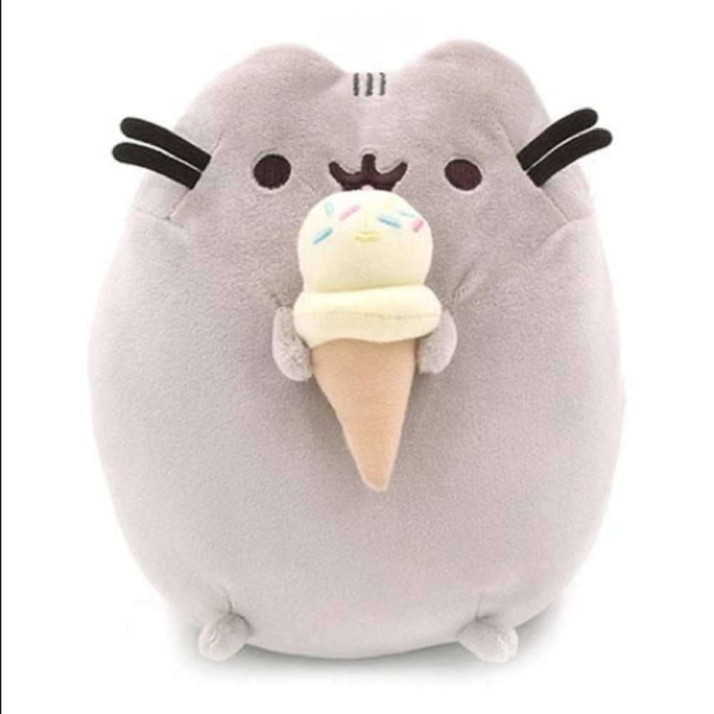 GUND Pusheen ice cream plush cat, 9.5”